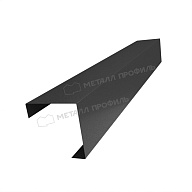 Планка угла декоративная на столб 60мм 62х62 х 2000 (VALORI Д-20-DarkGrey\DarkGr-0.5)